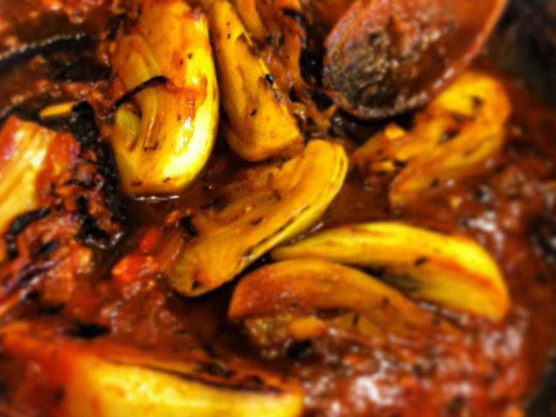 Braised Fennel with Orange and Tomato Sauce