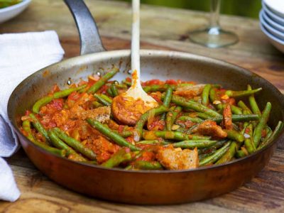 Green Beans in Honey and Tomato Sauce