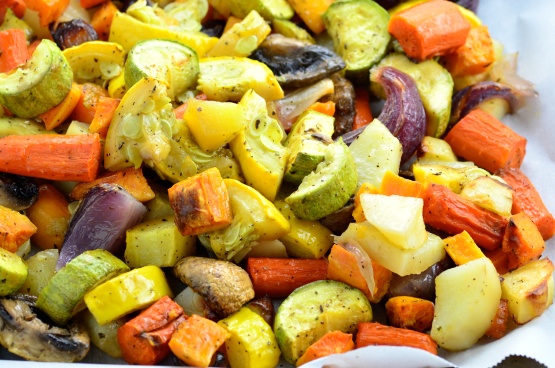 Roasted Zucchini and Pepper Salad